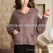 13STC5544 ladies sweater cardigan hooded cashmere cardigan